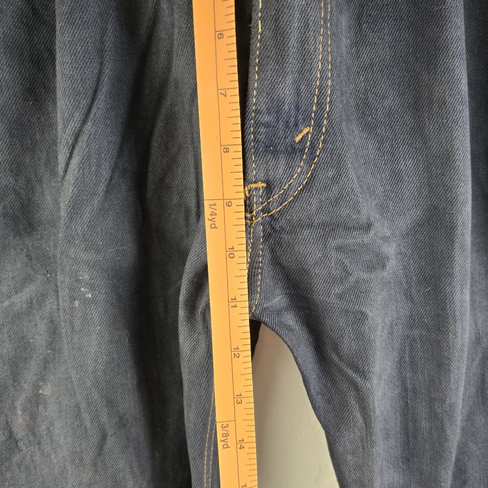 Levis 505 Jeans Mens Blue Denim Cotton Regular Fit Straight Distressed 36x30 - Picture 3 of 13